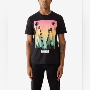 TRUE RELIGION OMBRE PALM T SHIRT SIZE SMALL NWT